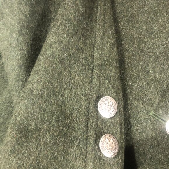 GIESSWEIN Made in Austria Pure New Wool Green Jacket Coat with hood size M(10)US - Picture 12 of 14